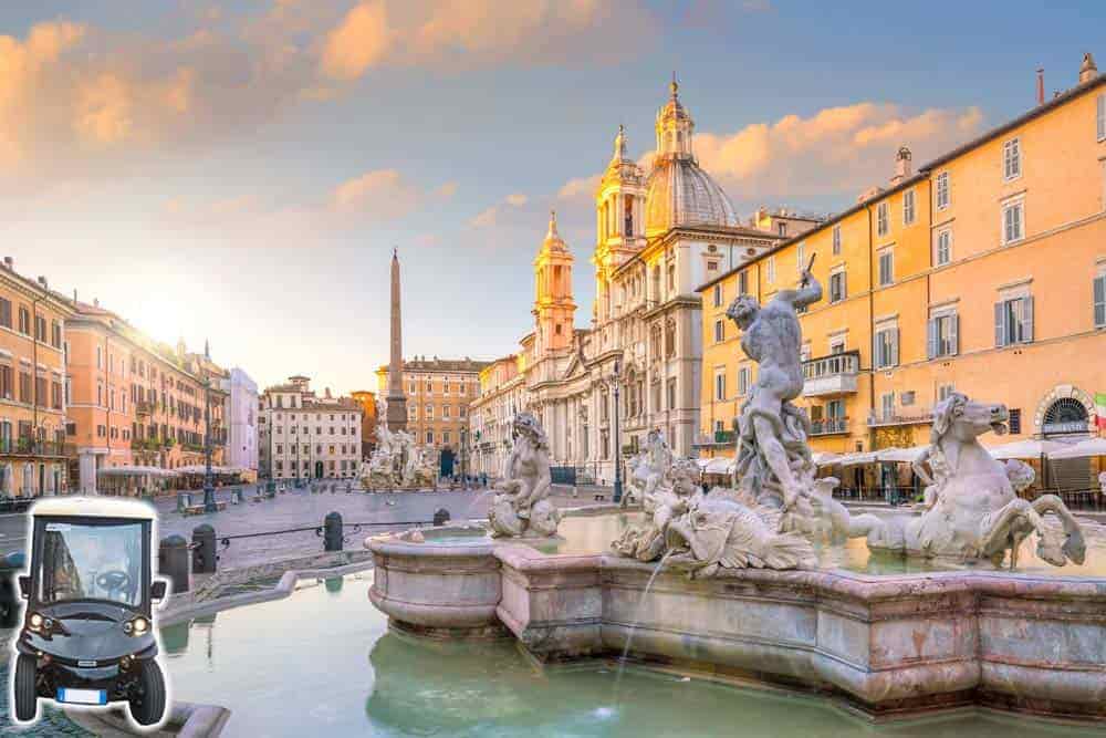 Navona Square Golf Cart Tour in Rome