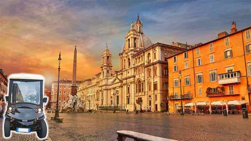 Navona Square Golf Cart Tour in Rome