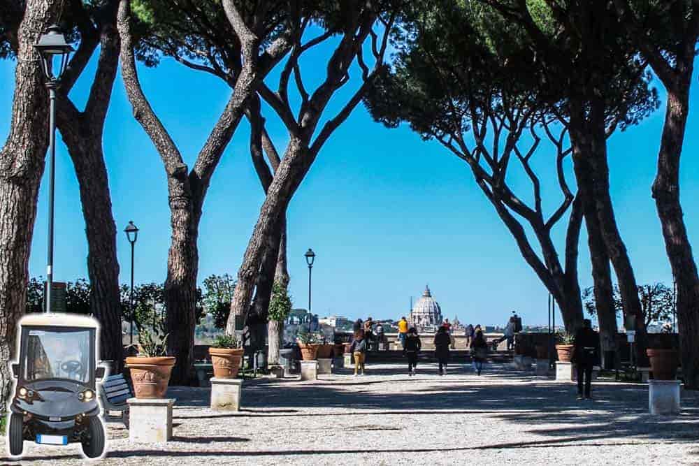 Giardino degli Aranci Tour in Golf Cart a Roma