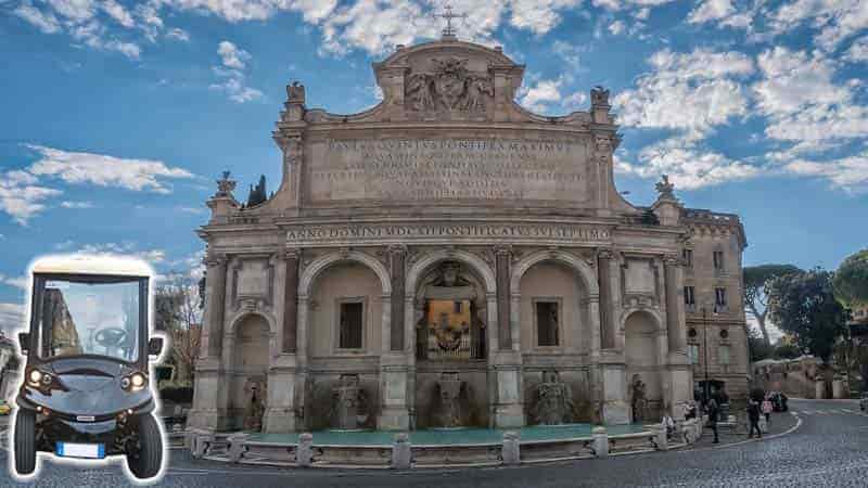 Fontanone, Fontana dell'Acqua Paola Tour in Golf Cart a Roma